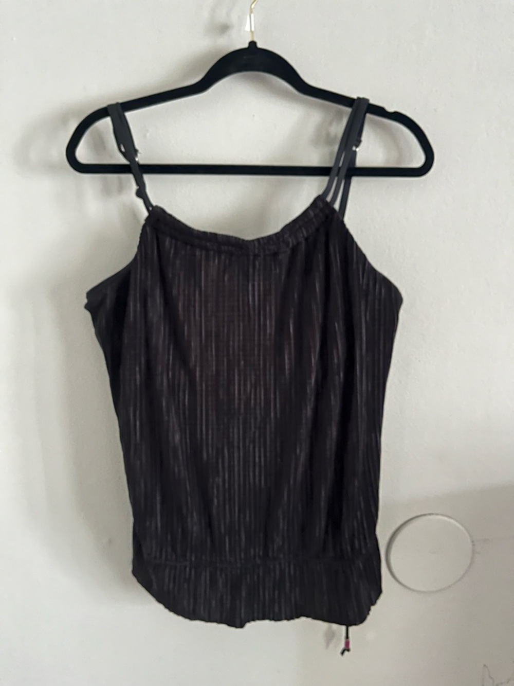 Magic suit Black Pleated Spaghetti Strap Women's bathing suit top size 14